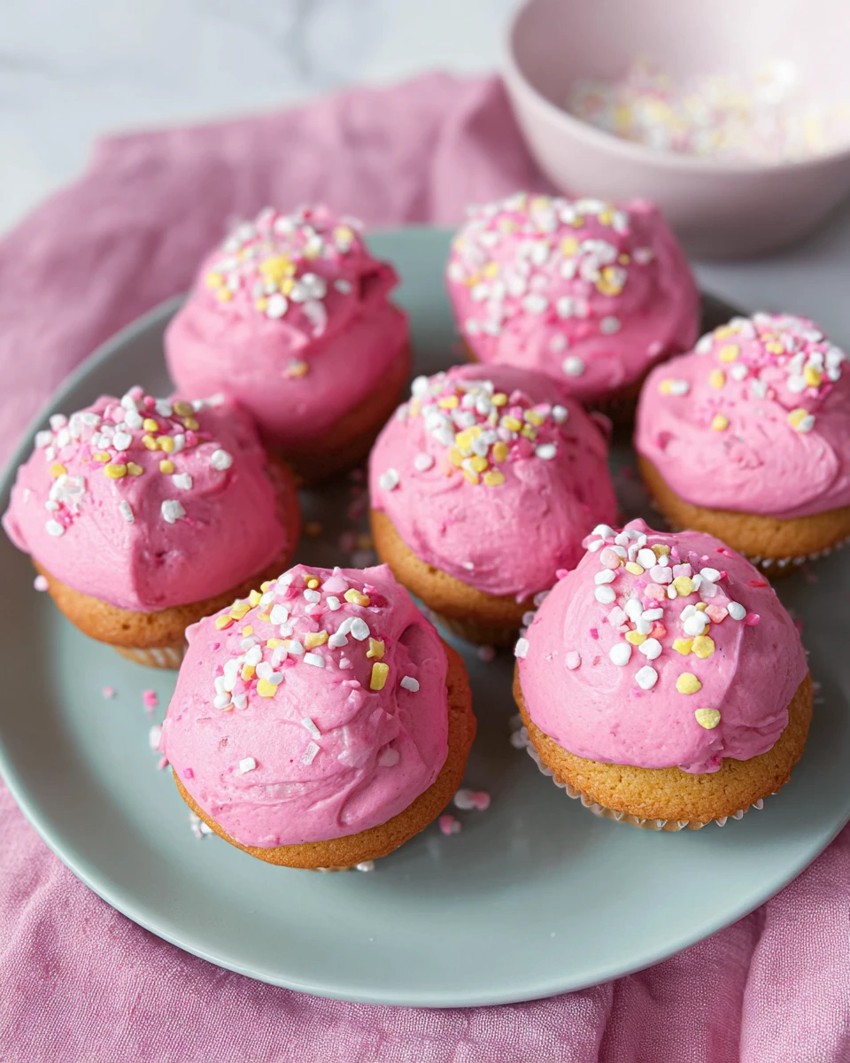 Dye-Free Pink Cupcakes