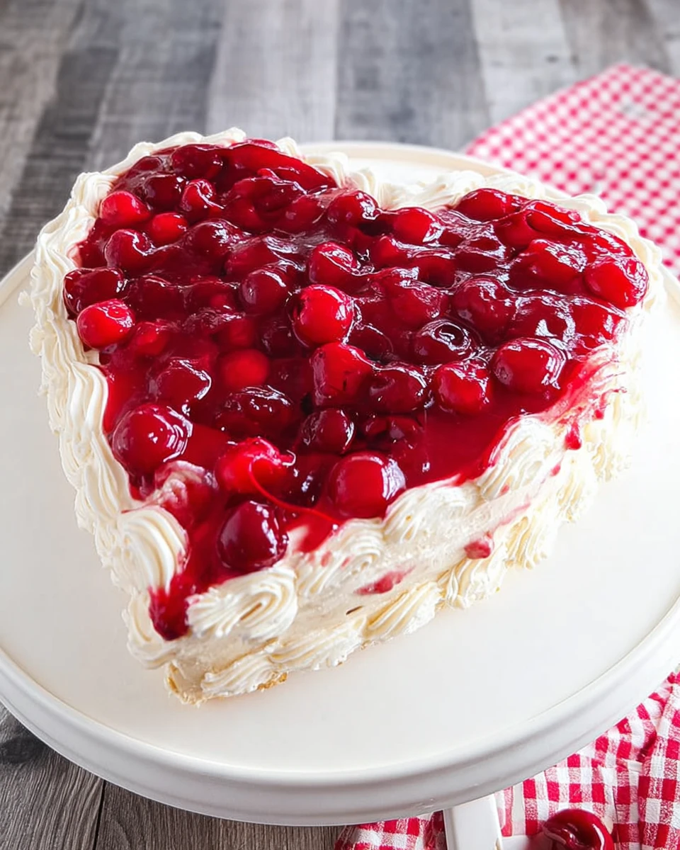 Heart Shaped Cherry Cake