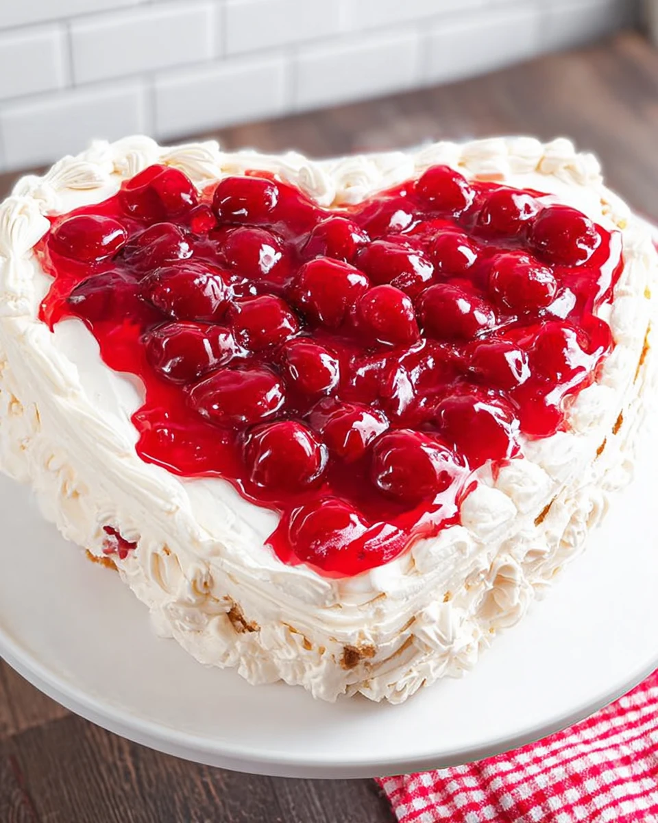 Heart Shaped Cherry Cake