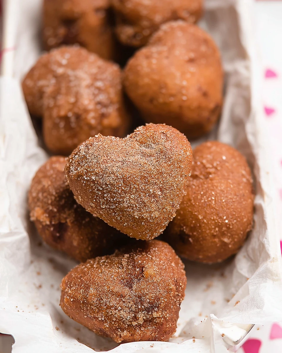Heart-Shaped Doughnut Holes