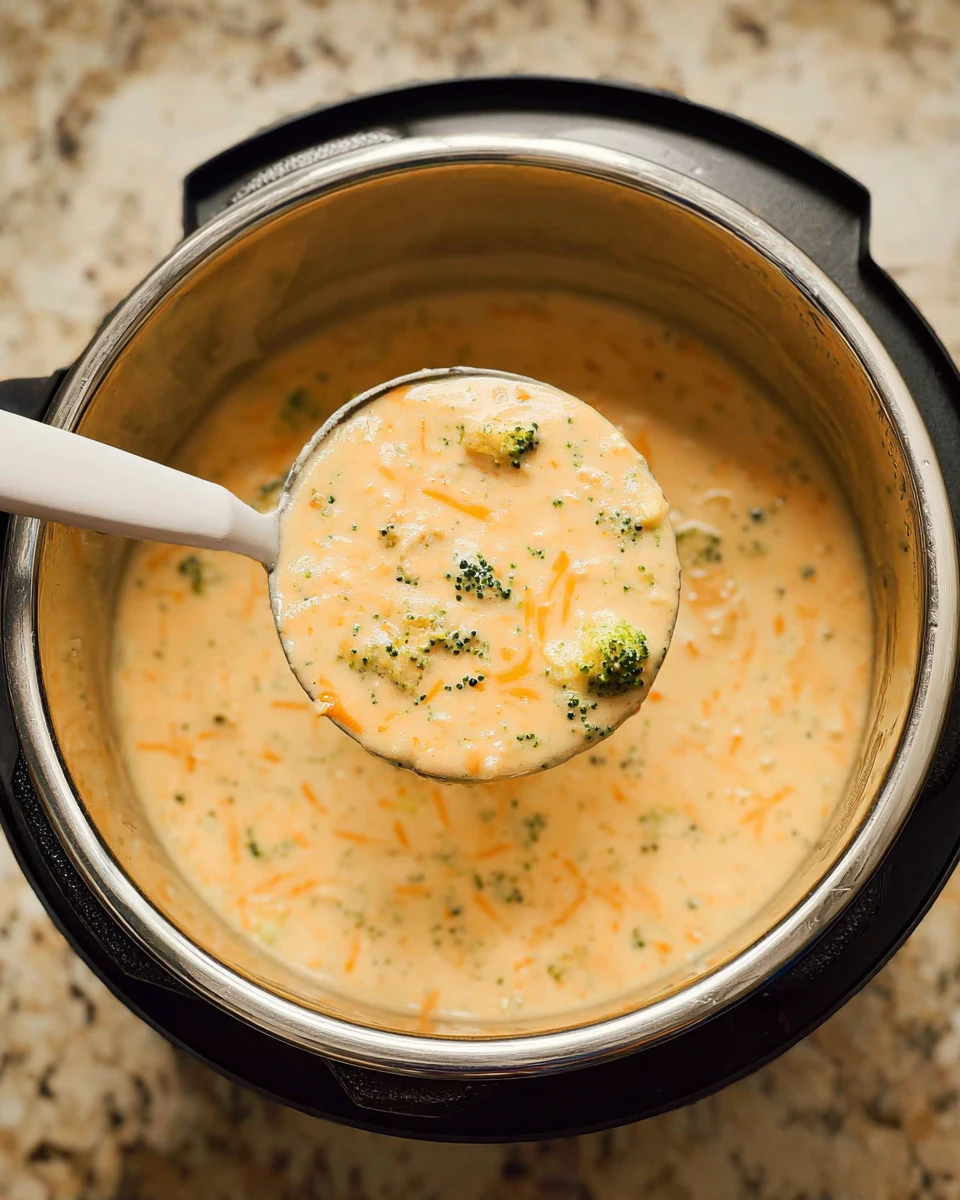 Instant Pot Broccoli Cheddar Soup