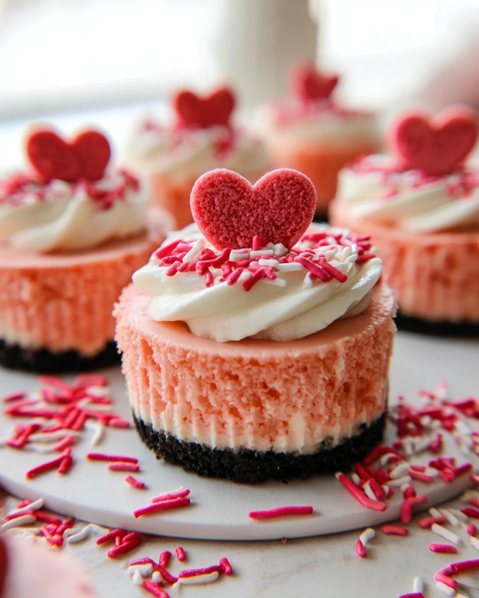 Mini Valentine Cheesecakes