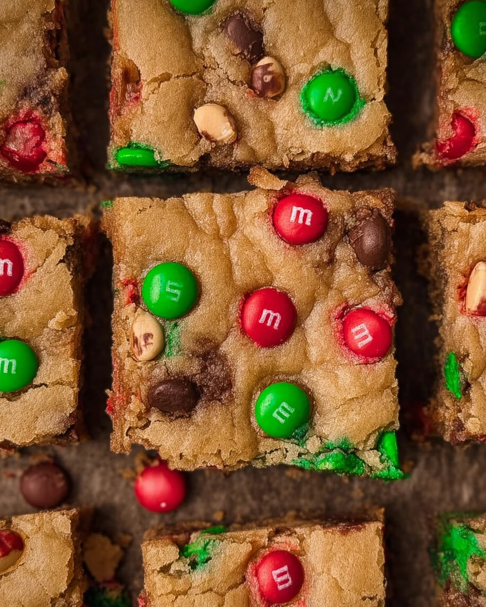M&Amp;M’s Christmas Holiday Blondies 5 M&Amp;M’s Christmas Holiday Blondies
