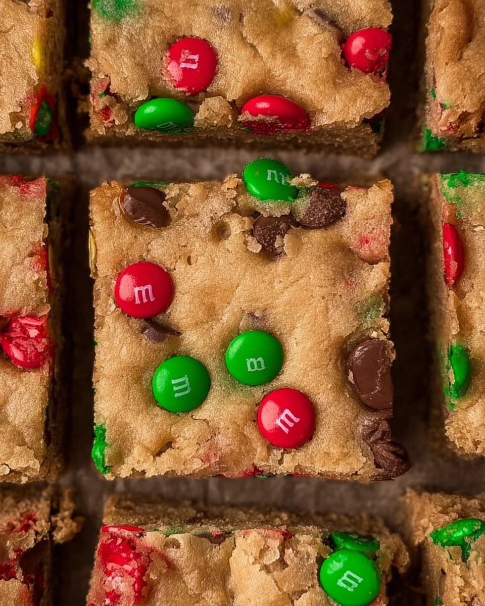 M&Amp;M’s Christmas Holiday Blondies 6 M&Amp;M’s Christmas Holiday Blondies