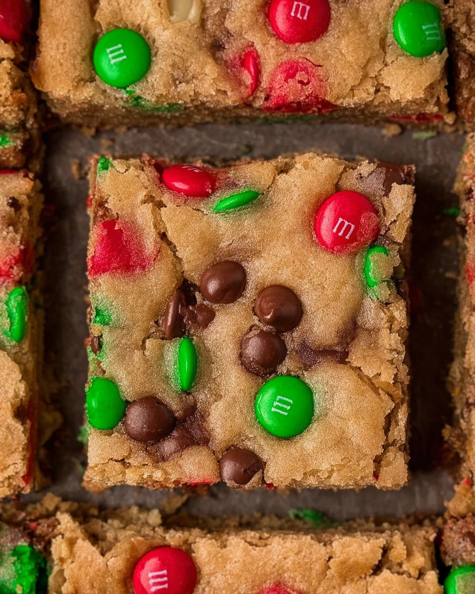 M&Amp;M’s Christmas Holiday Blondies 7 M&Amp;M’s Christmas Holiday Blondies