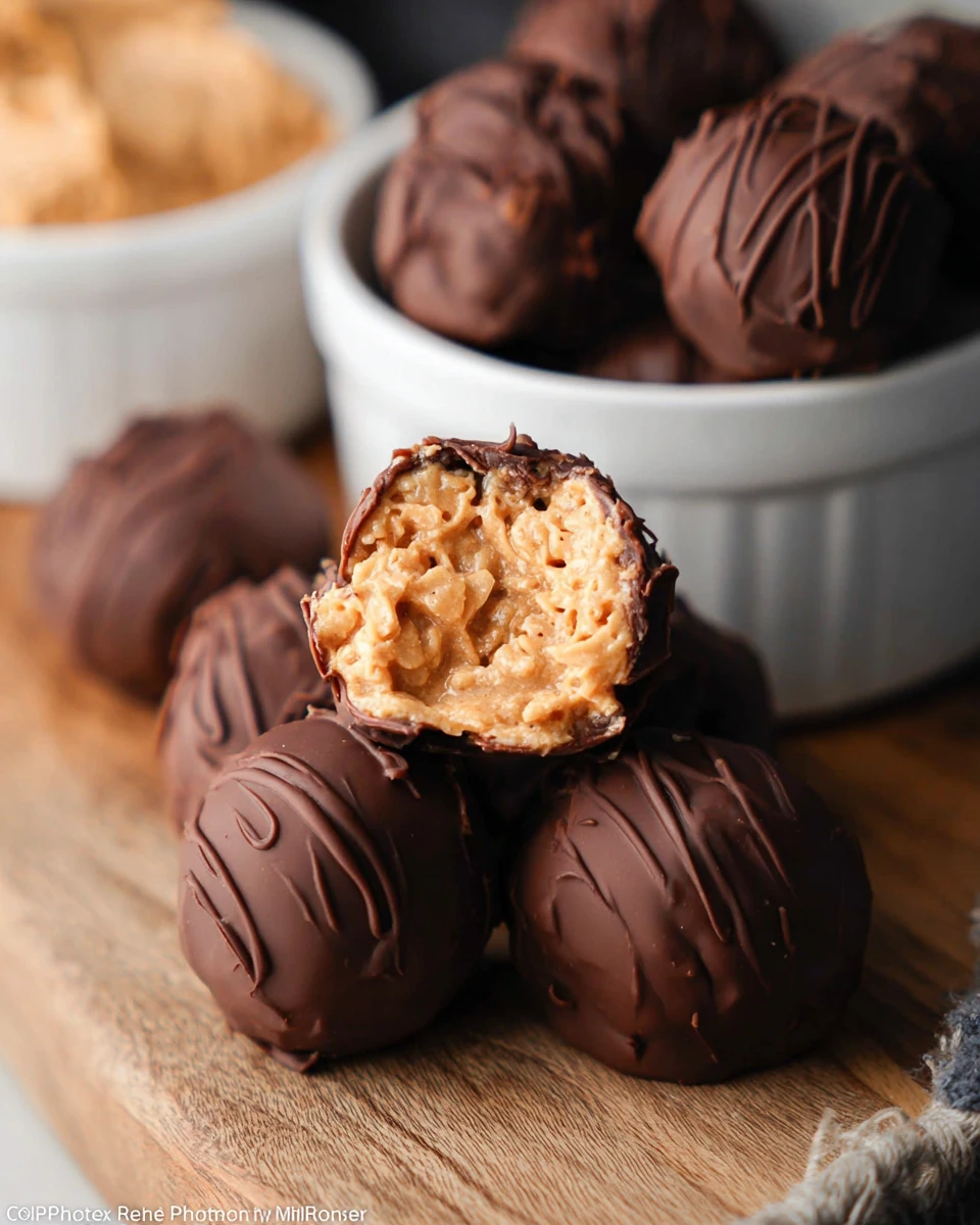 Peanut Butter Balls With Rice Krispies