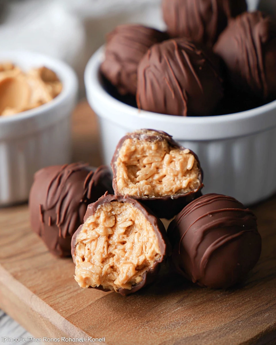 Peanut Butter Balls With Rice Krispies