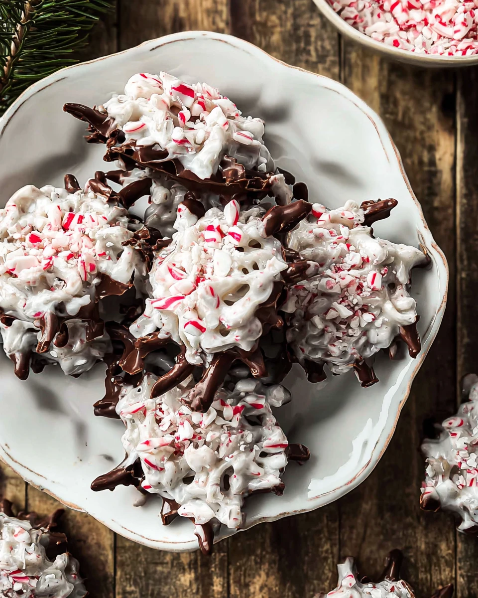 Peppermint Bark Haystacks