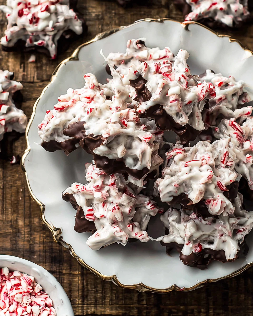 Peppermint Bark Haystacks