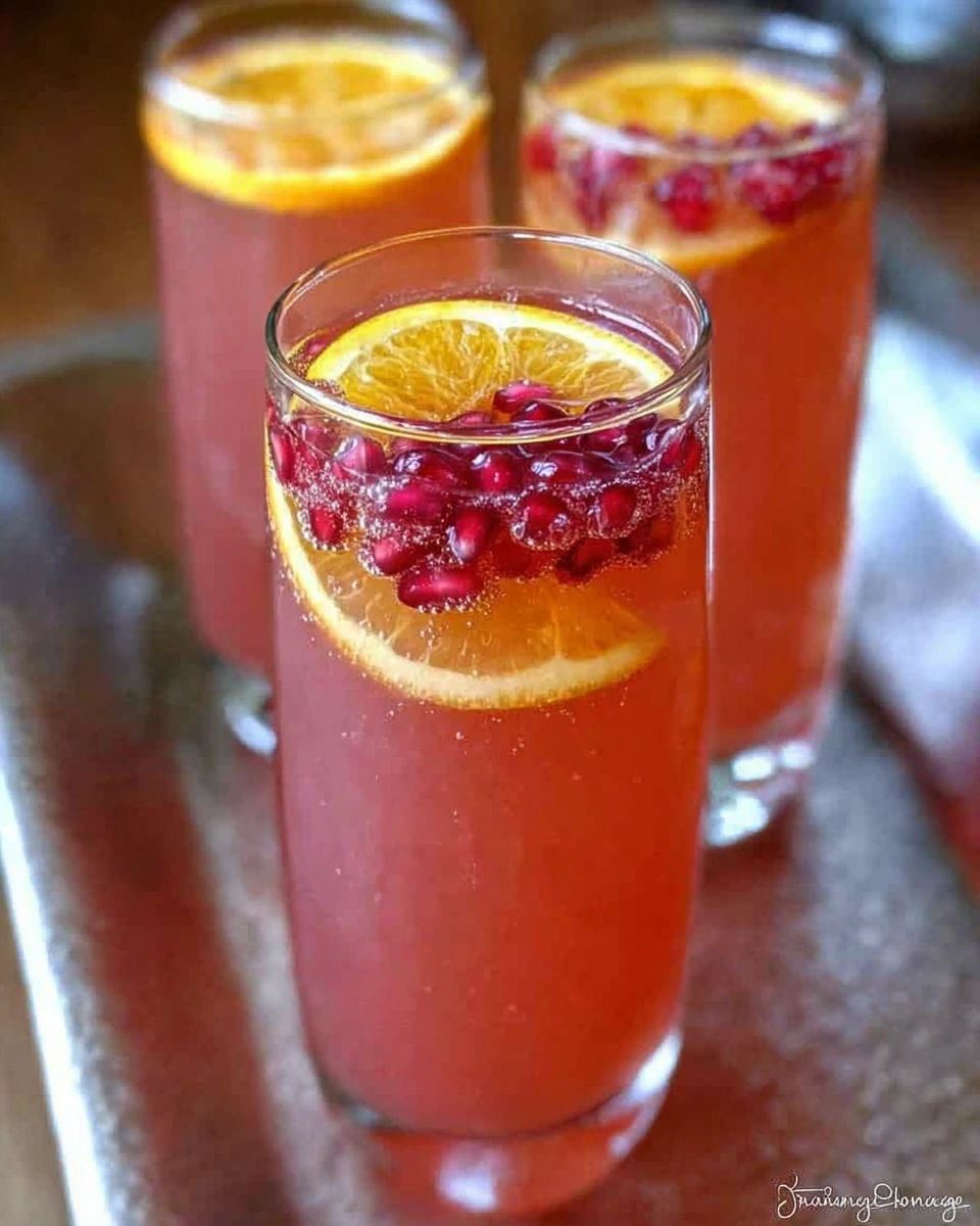 Pomegranate Orange Fizz