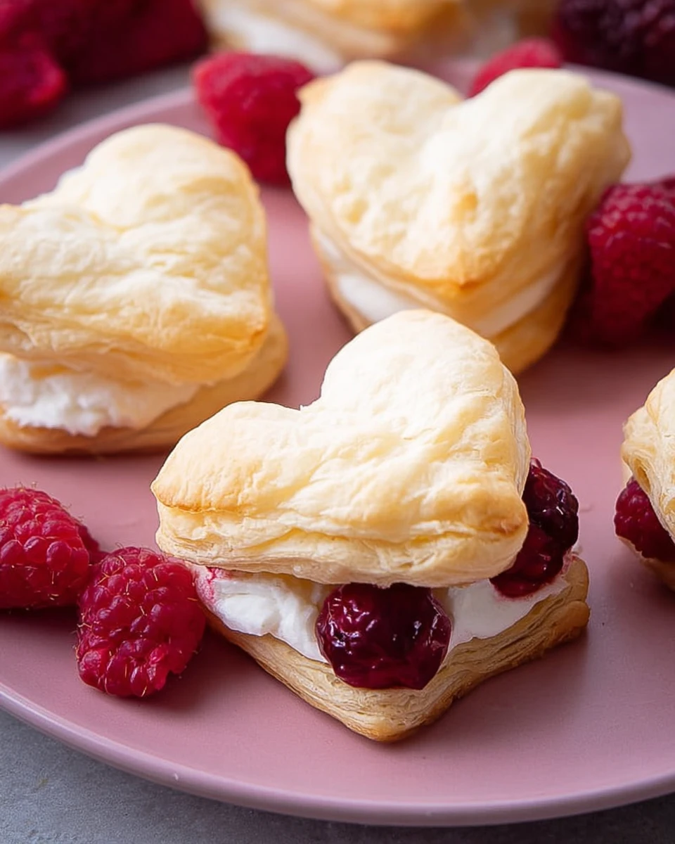 Puff Pastry Berry Hearts