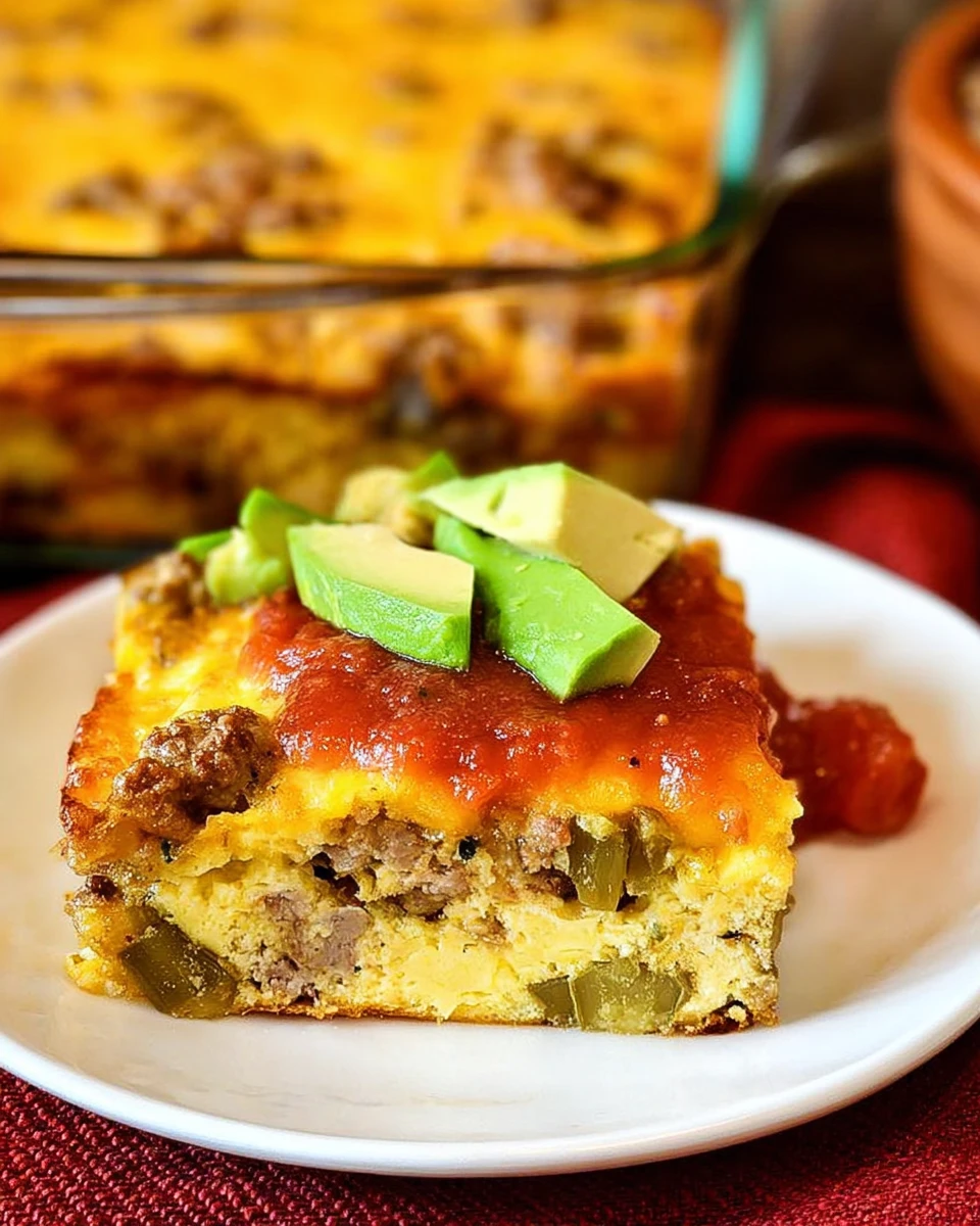 Roasted Poblano And Sausage Breakfast Casserole