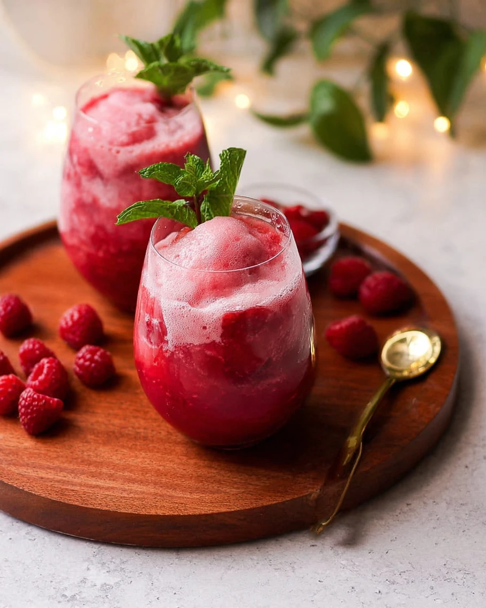 Sparkling Raspberry Champagne Float