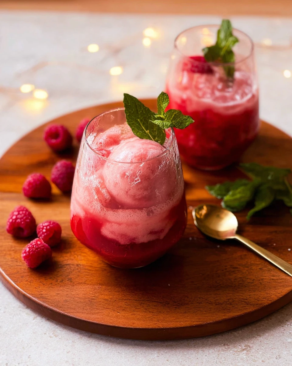Sparkling Raspberry Champagne Float
