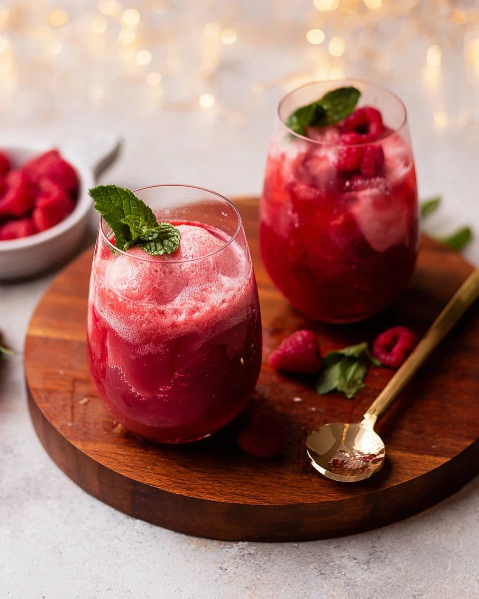 Sparkling Raspberry Champagne Float