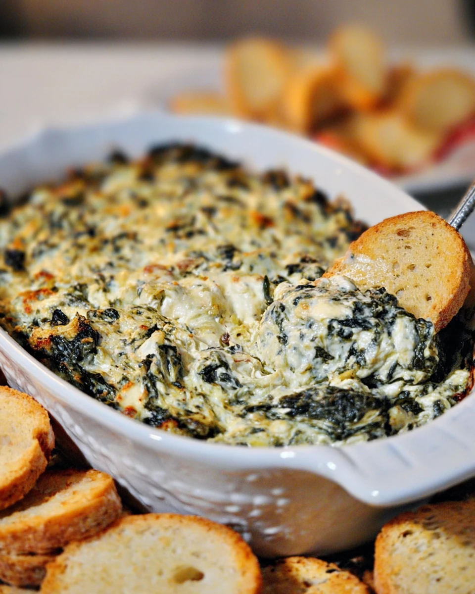 Spinach Artichoke Dip With Roasted Garlic