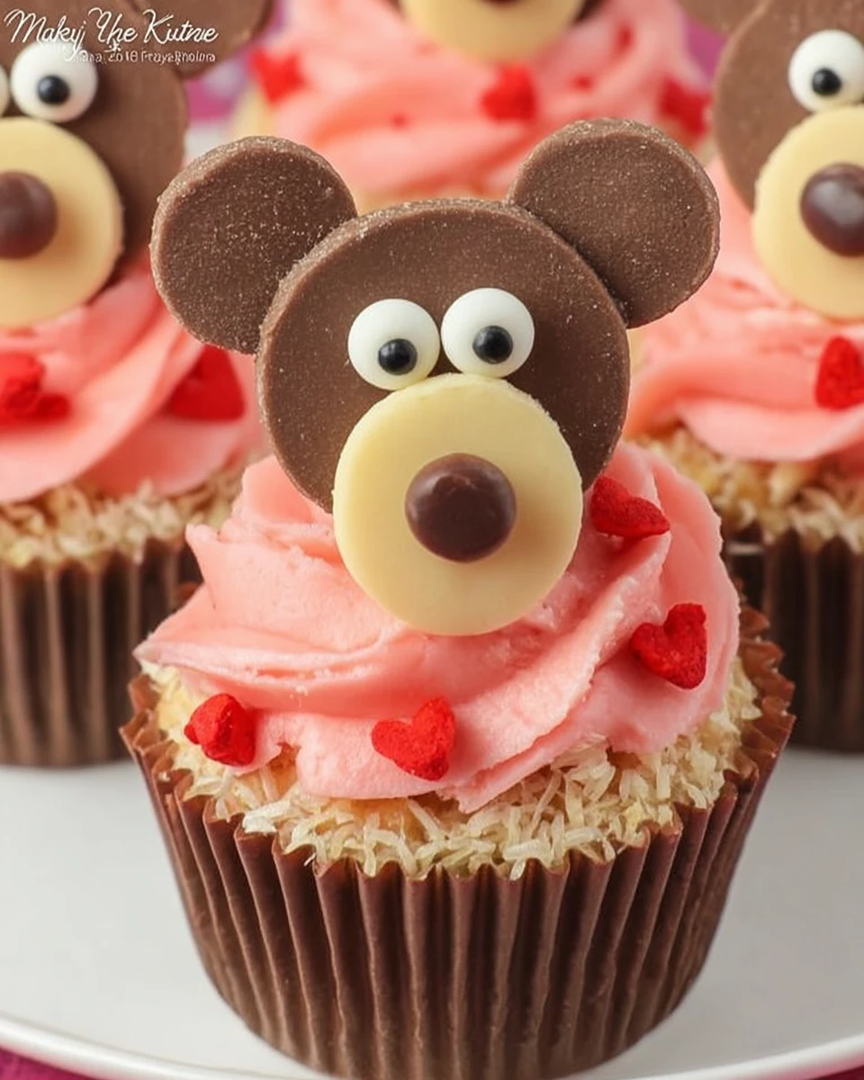 Valentine Bear Cupcakes