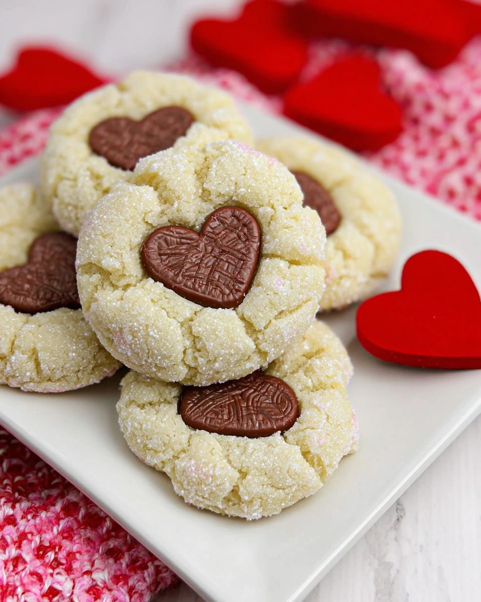 Valentine Crinkle Cookies