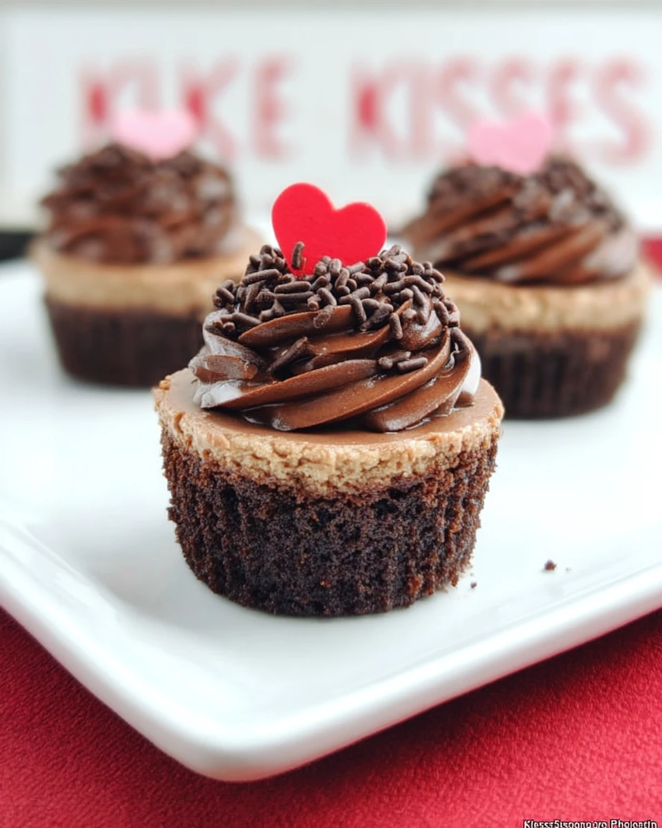 Valentine Mini Chocolate Cheesecakes