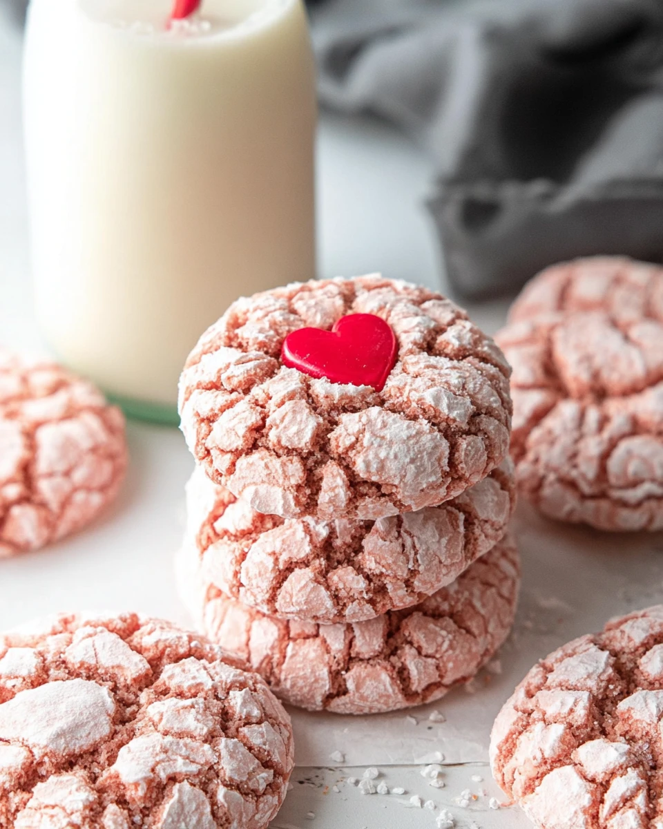 Valentine’s Crinkle Cookies