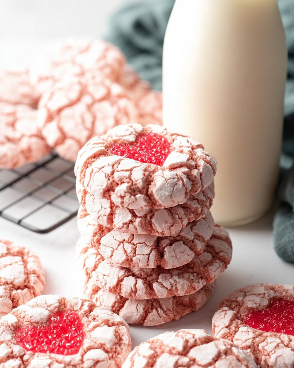 Valentine’s Crinkle Cookies