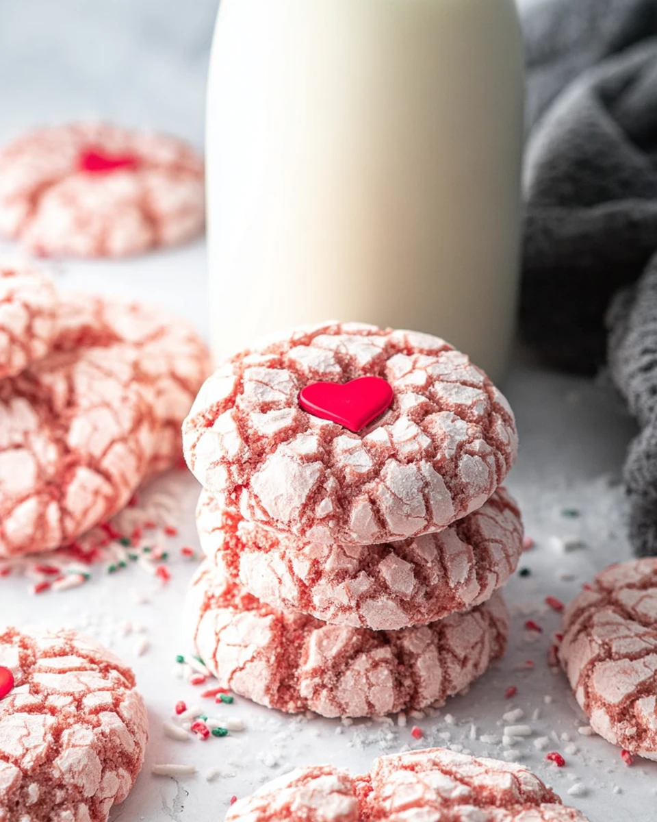 Valentine’s Crinkle Cookies