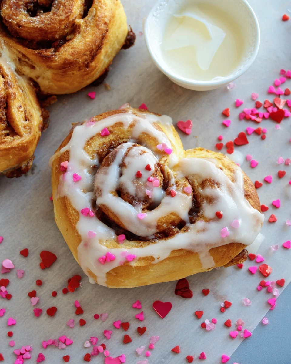 Valentine’s Day Cinnamon Rolls