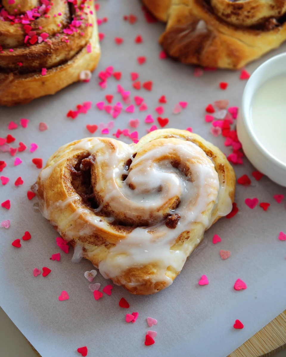 Valentine’s Day Cinnamon Rolls
