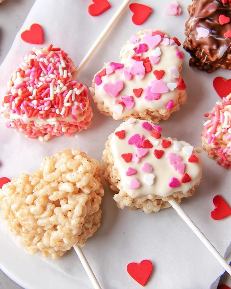 Valentine’s Day Rice Krispies Pops