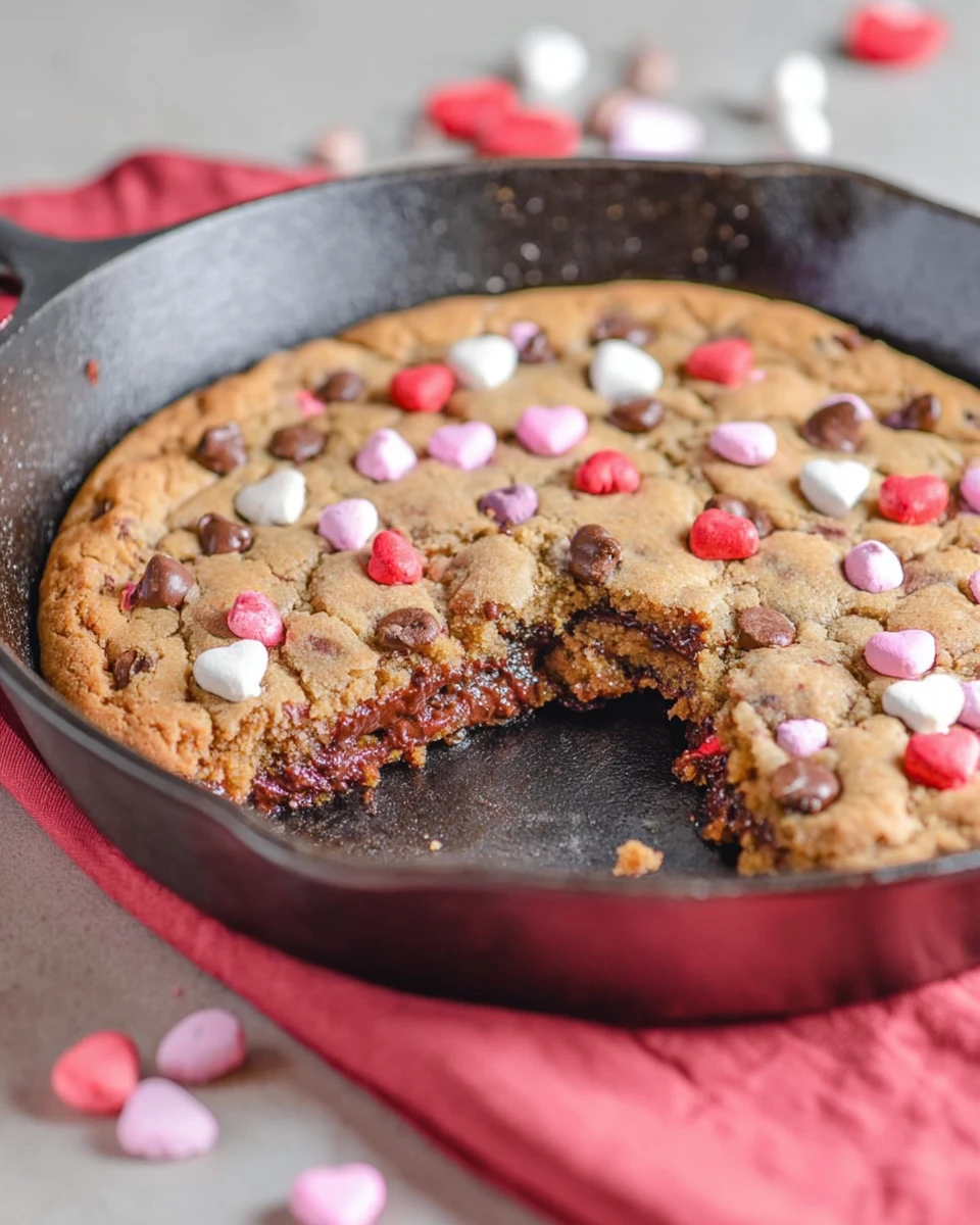 Valentine’s Day Skillet Cookie