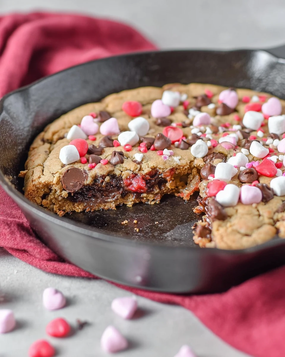 Valentine’s Day Skillet Cookie