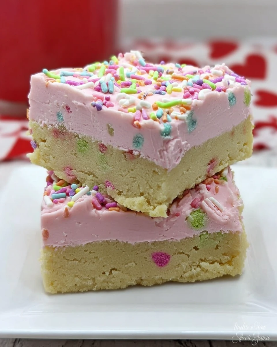 Valentines Sugar Cookie Bars