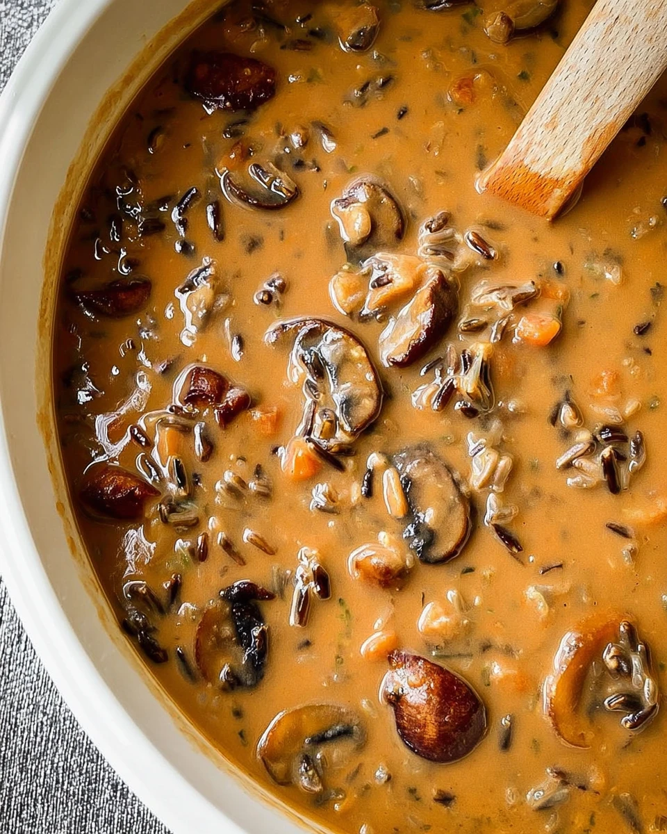 Vegan Mushroom Wild Rice Soup