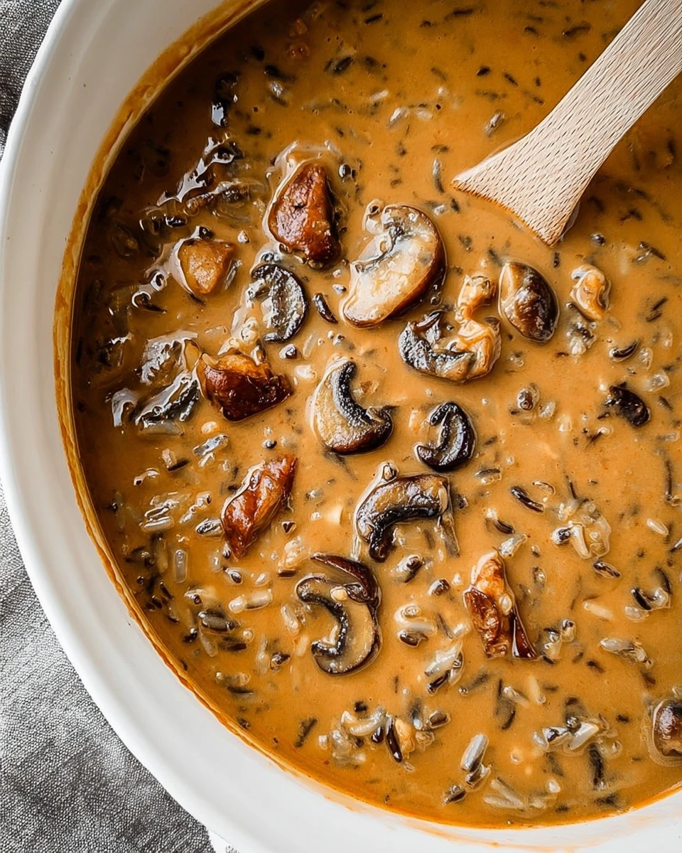 Vegan Mushroom Wild Rice Soup