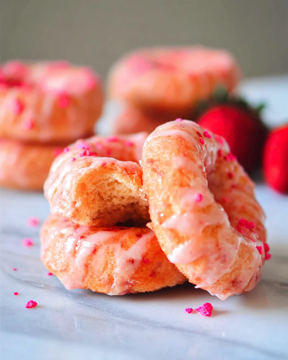 Baked Strawberry Donuts 6 Baked Strawberry Donuts
