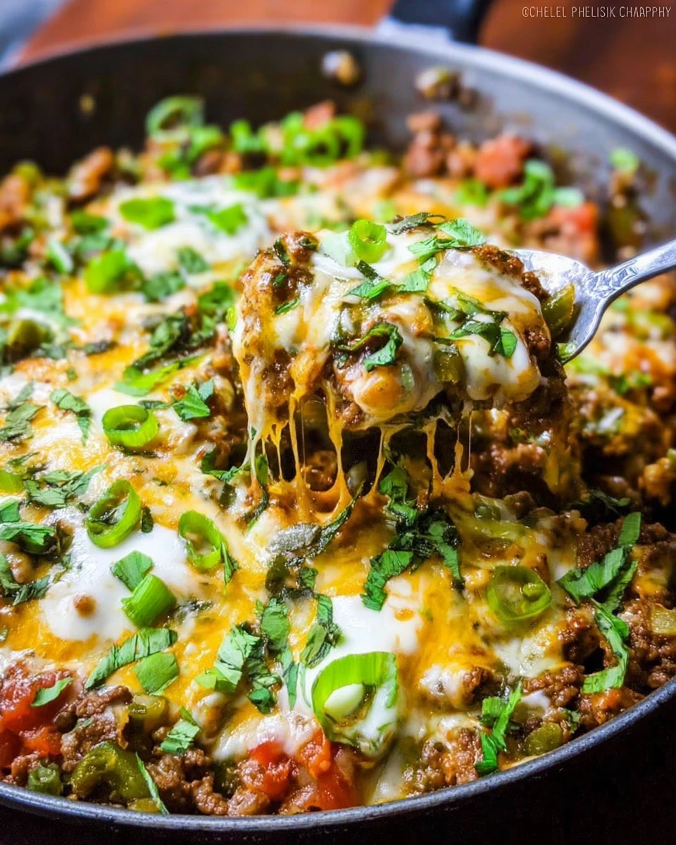 Cheesy Beef Taco Skillet