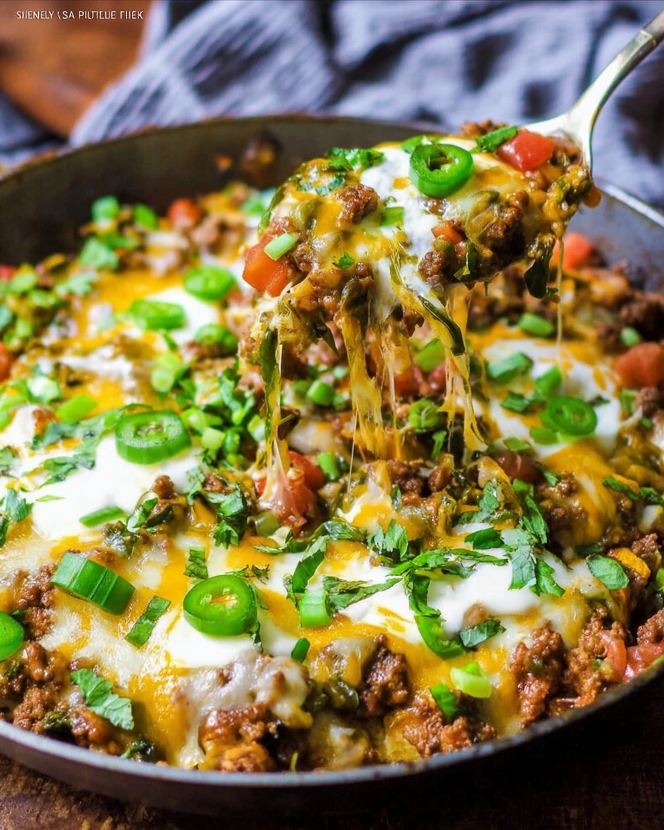 Cheesy Beef Taco Skillet