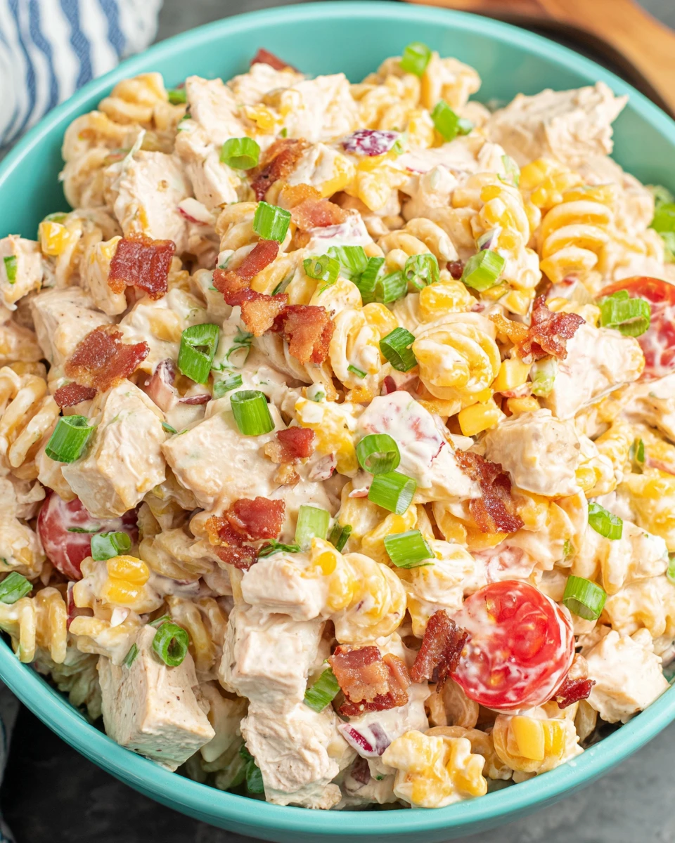 Chicken Bacon Ranch Pasta Salad