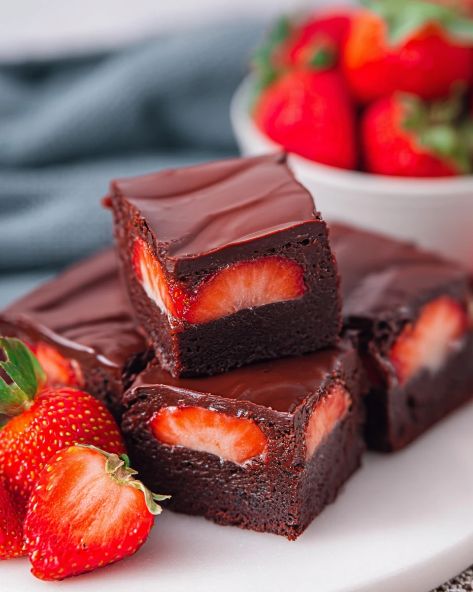 Chocolate Covered Strawberry Brownies 5 Chocolate Covered Strawberry Brownies