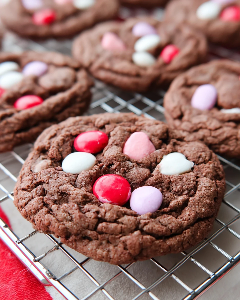 Chocolate Valentine Cake Mix Cookies