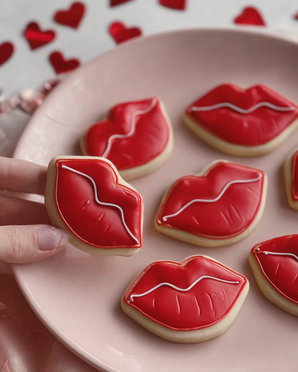 Lovely Valentine’s Day Lip Cookies