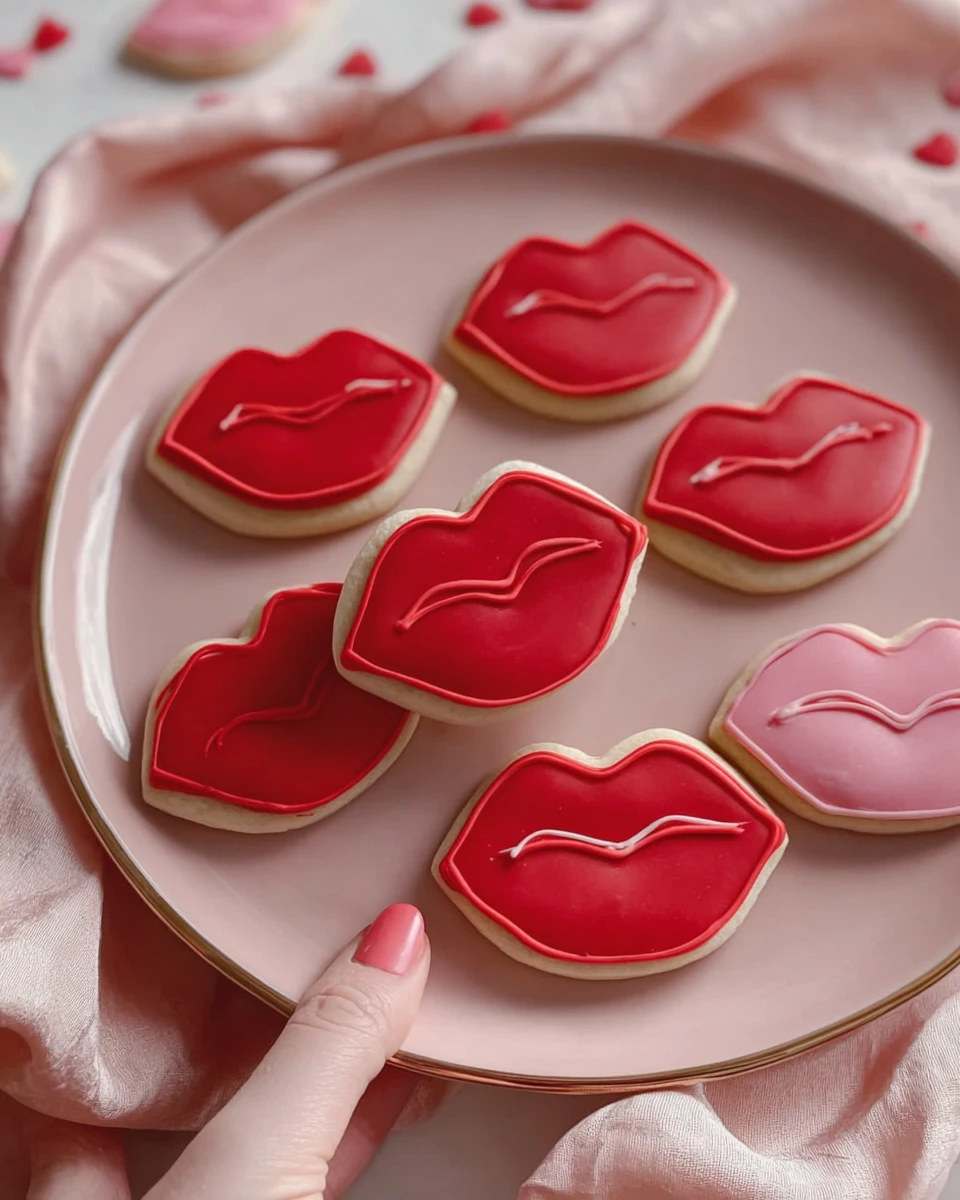Lovely Valentine’s Day Lip Cookies