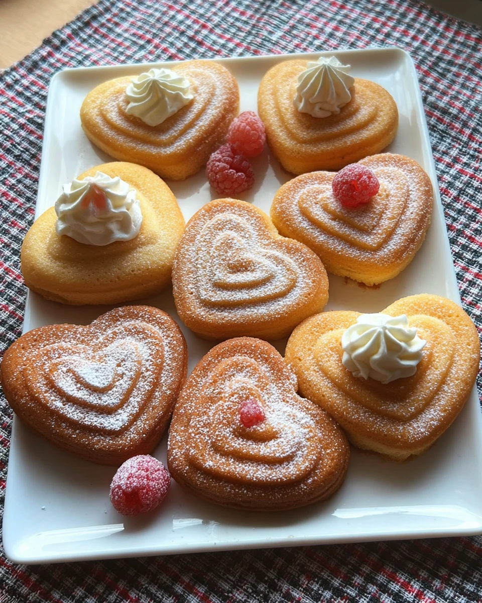 Mini Heart Cakes 6 Mini Heart Cakes