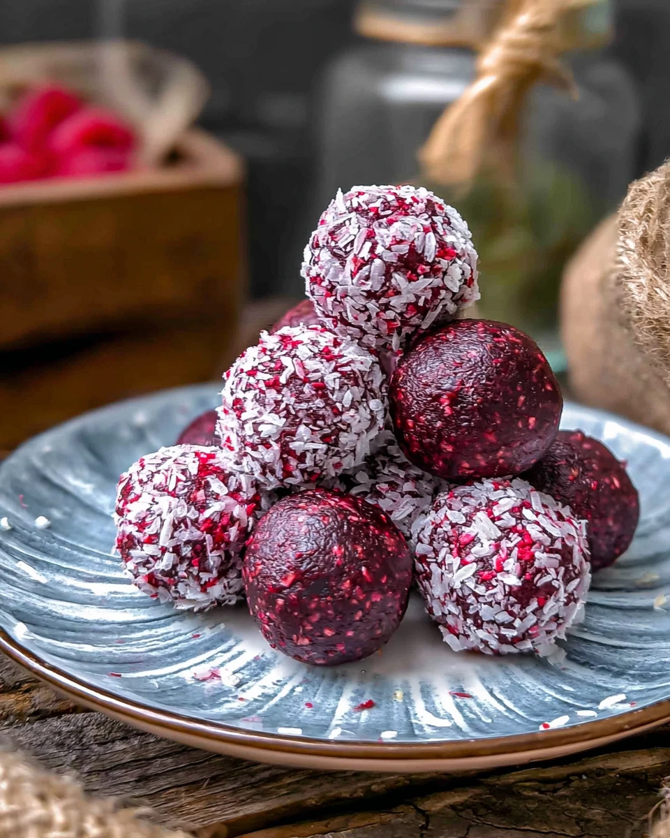 Raspberry Bliss Balls 6 Raspberry Bliss Balls