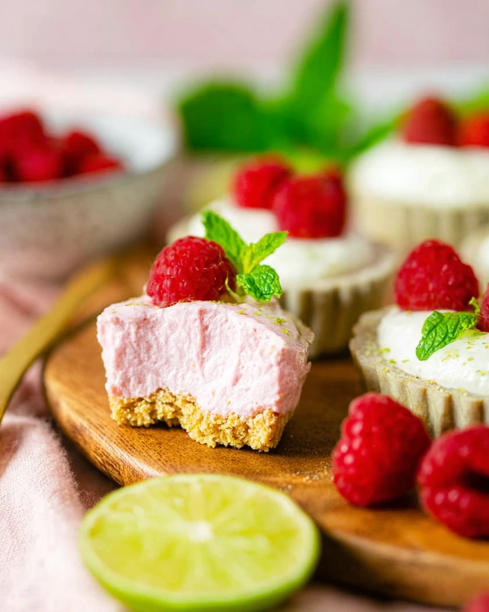 Raspberry Mojito No-Bake Mini Pies 5 Raspberry Mojito No-Bake Mini Pies
