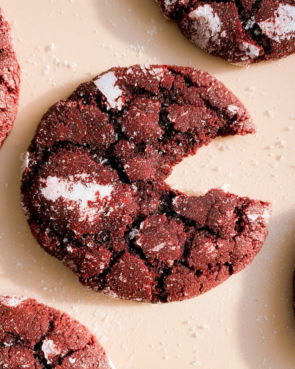 Red Velvet Crinkle Cookies