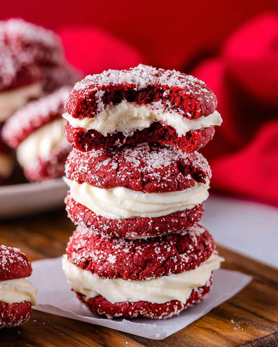 Red Velvet Sandwich Cookies 5 Red Velvet Sandwich Cookies