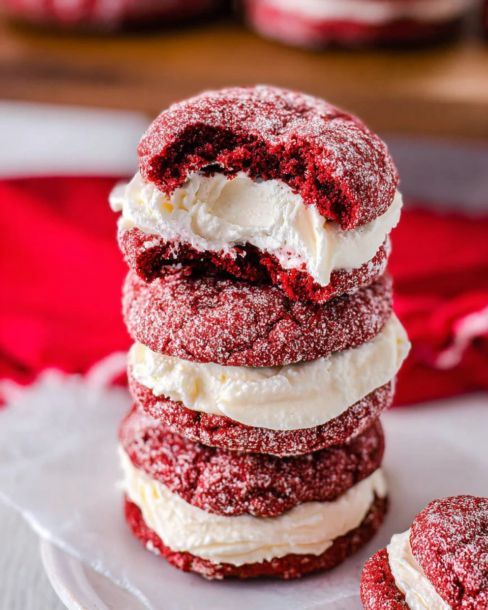 Red Velvet Sandwich Cookies 7 Red Velvet Sandwich Cookies