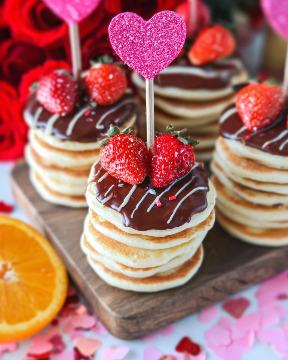 Valentine Mini-Pancake Stacks