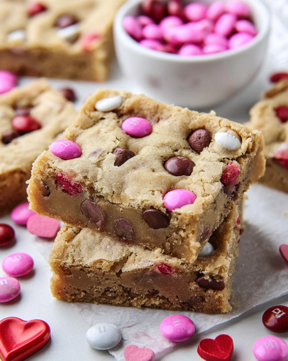 Valentine M&Amp;M Cookie Bars